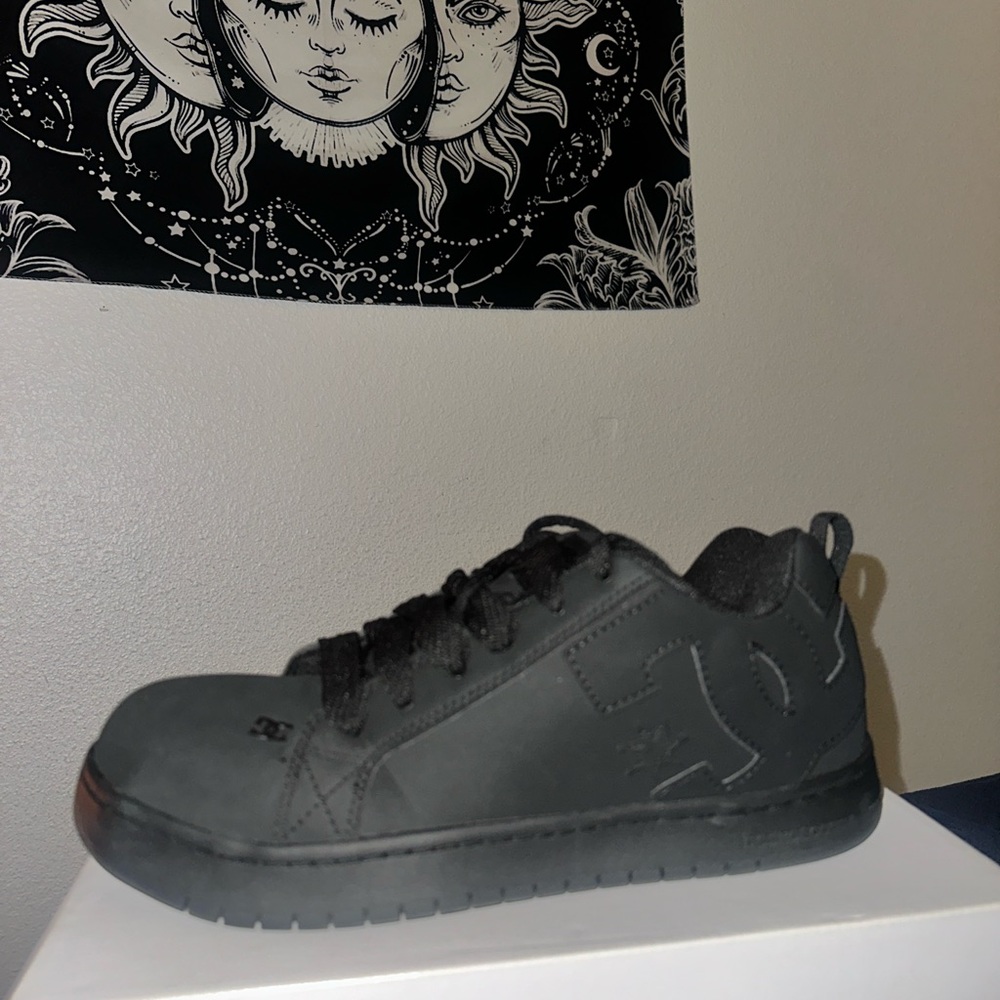 DC Men's Black Steel Toe Work Shoes